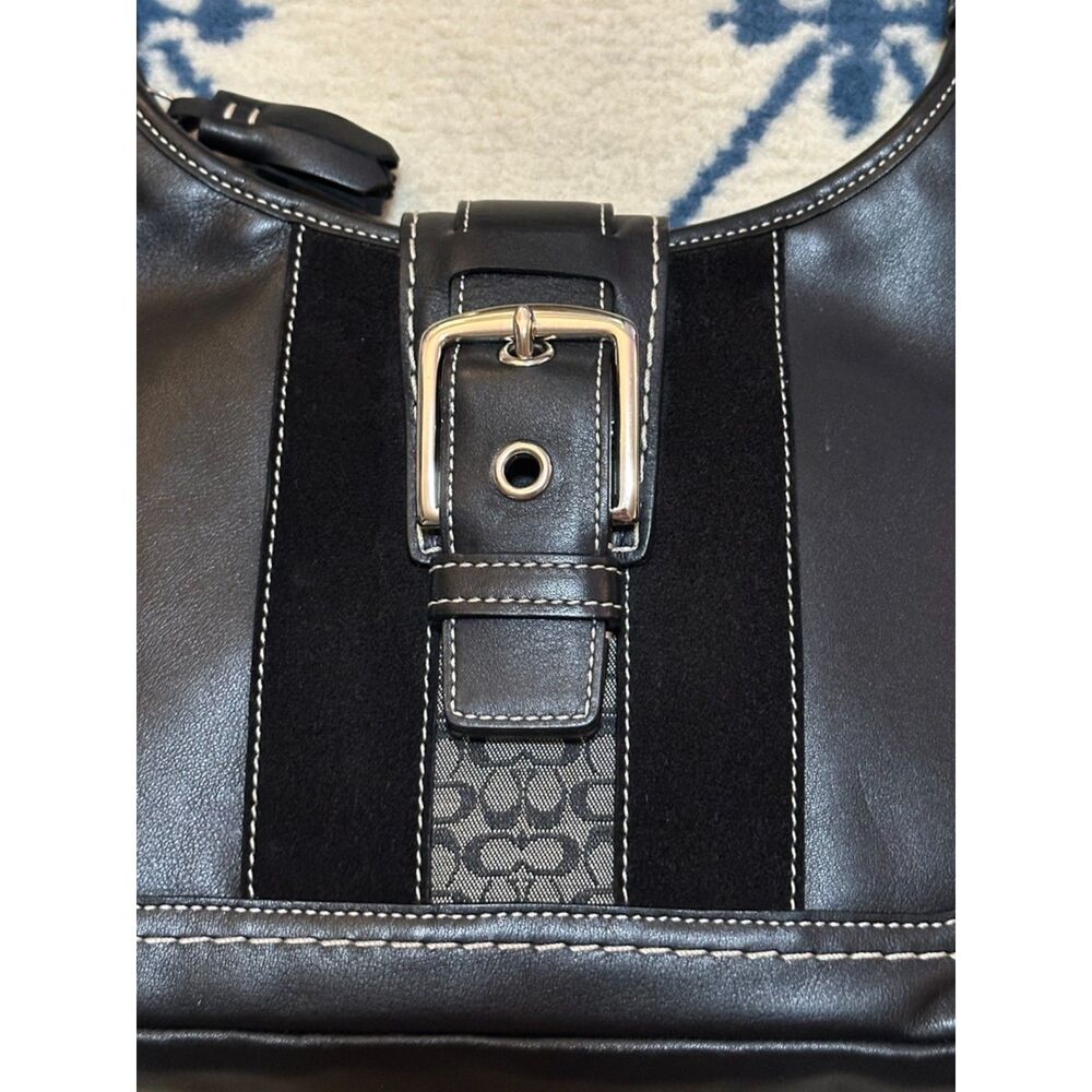 Coach Y2K Hampton Signature Hobo 2007 11344 - Black - Picture 3 of 7